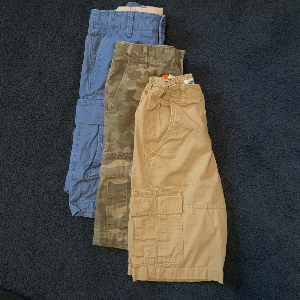 Lot of boys khaki cargo shorts gap old navy 12